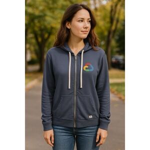 Marine Layer Sweatshirt Adult Small Blue Corporate Branded Work Zip Cloud Hoodie